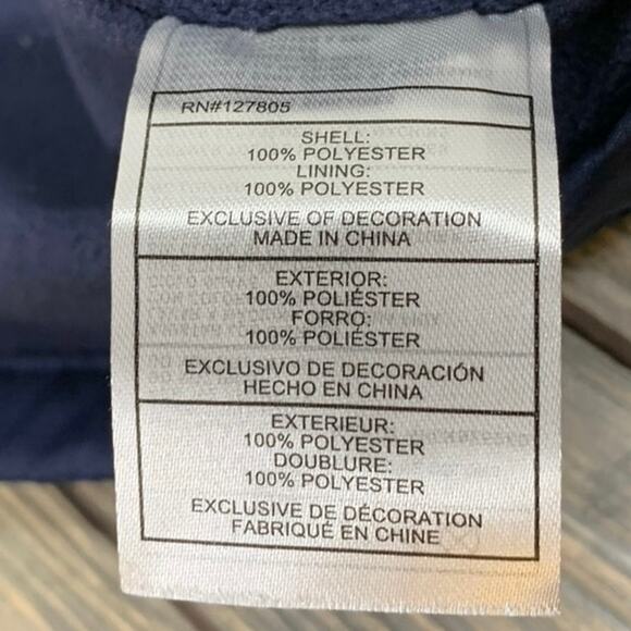 Reebok Men Windbreaker Jacket Red White Blue Sz XL Spellout Logo Lined OMZXH2 - Picture 9 of 9